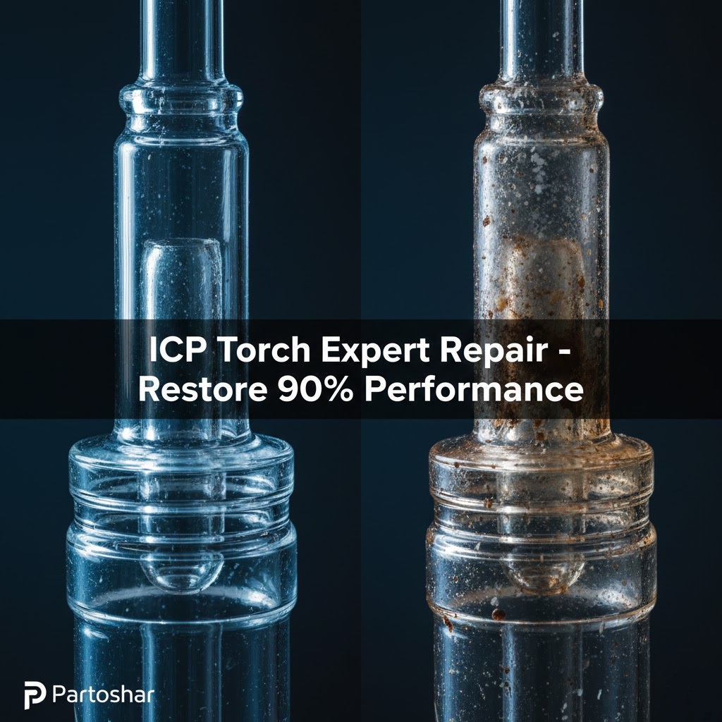 مقایسه تورچ و اینجکتور ICP تمیز و دارای رسوب - تشخیص بصری آلودگی